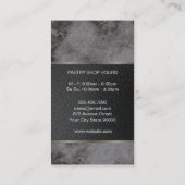 Whisk Rolling Button Kulinarischer Meister Schwarz Visitenkarte (Rückseite)