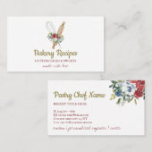 Whisk Rolling Button Zuhause gemacht Bäckerei Koch Visitenkarte (Vorne/Hinten)