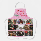 Whisk Sie frohen Weihnachten Custom 9 Foto Collage Schürze (Vorderseite)