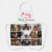 Whisk Sie frohen Weihnachten Custom 9 Foto Collage Schürze (Vorderseite)