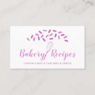 Whisk Signature Bäckerei rosa Süßigkeit Visitenkarte