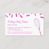 Whisk Signature Bäckerei rosa Süßigkeiten Visitenkarte (Rückseite)
