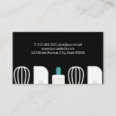 Whisk Spatula Rolling Button | Zuckerguss Textur Visitenkarte (Rückseite)