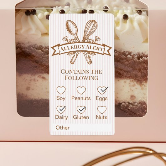 Whisk Spoon Bakery Allergie-Warnung Gebäck Lebensm