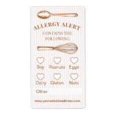 Whisk Spoon Bakery Allergie-Warnung Gebäck Lebensm (Vorne)