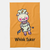 Whisk Taker Pig - Funny Koch Design Geschirrtuch (Vertikal)