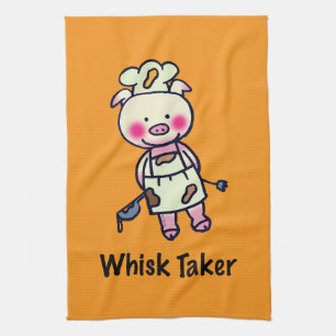 Whisk Taker Pig - Funny Koch Design Geschirrtuch