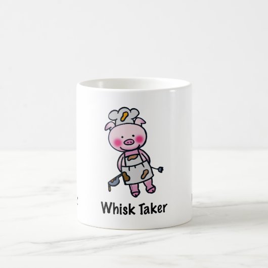 Whisk Taker Pig - Funny Koch Design Kaffeetasse (Mittel)