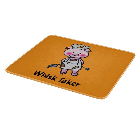 Whisk Taker Pig - Funny Koch Design Schneidebrett (Ecke)
