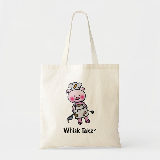 Whisk Taker Pig - Funny Koch Design Tragetasche (Vorne)