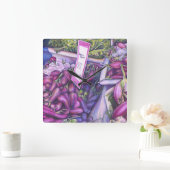 Whisk Well for Whale Soup Quadratische Wanduhr (Zuhause)