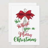 Whisk You Frohe Christmas Feiertagskarte (Vorne/Hinten)