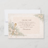 Whisked Away Rustic Baking Bridal Shower Dankeskarte (Vorderseite)