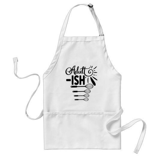 Whisked Elegance - Erwachsene ISH Küche Schürze (Vorne)
