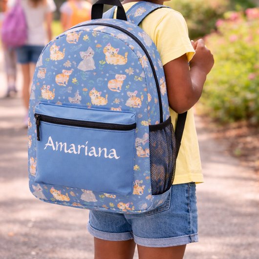 Whisker Blooms & Daydreams Bedruckter Rucksack