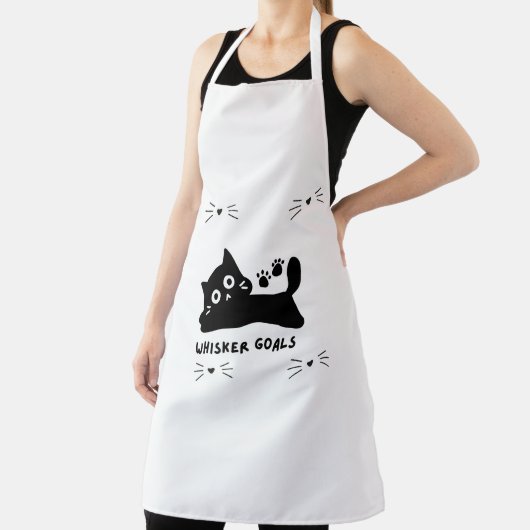 Whisker Goals Cat Silhouette Schürze (InSitu)