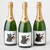 Whisker Hex & Lantern Glow Classic T - Shirt Schaumweinetikett (Flaschen)