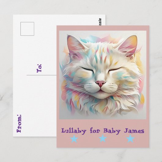 " WHISKER IN BLOOM " POSTKARTE (Vorne/Hinten)