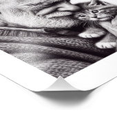 Whisker Kisses: Ältere Menschen mit Kitten Wall Ar Fotodruck (Ecke)