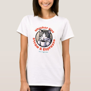 Whisker Sieben Kaffee Katzenarm T-Shirt