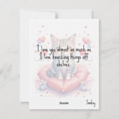 💘🐈Whisker-Tingling Romance Feiertagskarte (Rückseite)