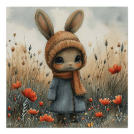 Whisker Waltz: Ein bisschen Whimsy Bunny Poster