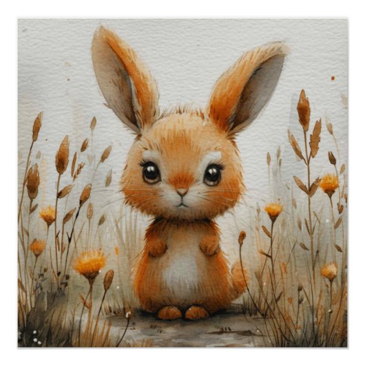 Whisker Whimsy: Ein bisschen Whimsy Bunny Poster (Vorderseite)