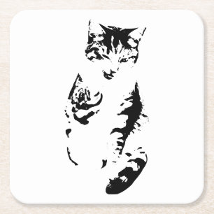 Whisker Winks Rechteckiger Pappuntersetzer