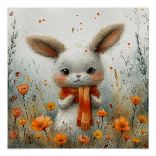 Whisker Wonder: Ein bisschen Whimsy Bunny Poster (Vorderseite)