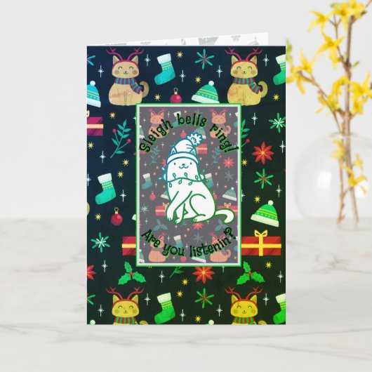 Whisker Wonderland Karte (Gelbe Blume)