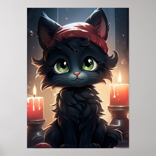 Whisker Wonderland: Katzenweihnachtposter Poster (Vorne)