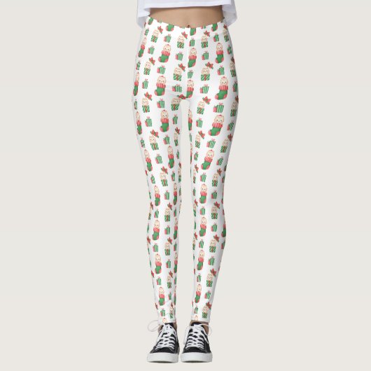 "Whisker Wonderland" Weihnachten-Leggings Leggings (Vorderseite)