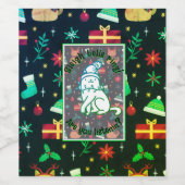 Whisker Wonderland Weinetikett (Einzelnes Label)