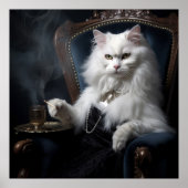 Whiskered Cat Wonders: Digital Cat Portraits Poster (Vorne)