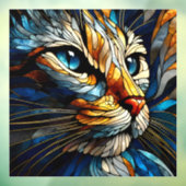 Whiskered Elegance - AI Fensteraufkleber (Blatt 3)