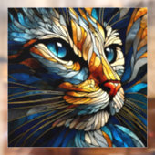 Whiskered Elegance - AI Fensteraufkleber (Blatt 2)