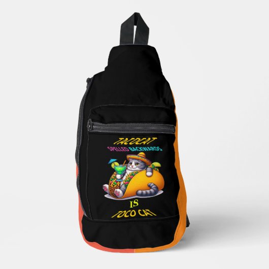 Whiskered Gastronomie: Taco und Sip Crossbody Bag (Vorderseite)