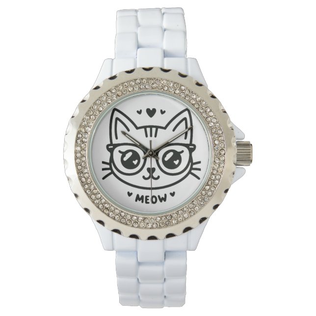Whiskered Whimsy / Capricho de Bigodes Armbanduhr (Vorderseite)