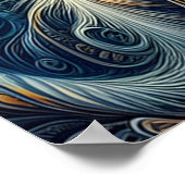 Whiskers and Sapphire: Eine Katze blauer Mit Augen Poster (Ecke)