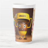 "Whiskers & Brew: Niedliche, katzenInspiriert Kaff Milchtasse (Vorderseite)