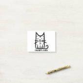 Whiskers Cat, I heart cats Post-it Klebezettel (Auf Schreibtisch)