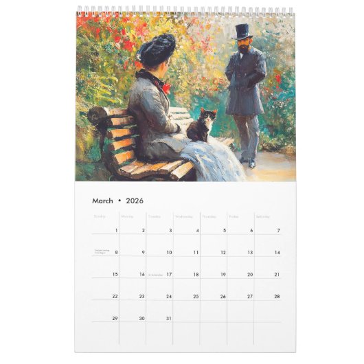 Whiskers in Bloom – Impressionist Cat Calendar 202 Kalender (Mär 2026)