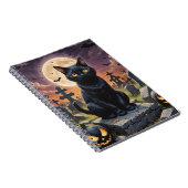 Whiskers of the Witching Hour - Black Cat Notizblock (Rechte Seite)