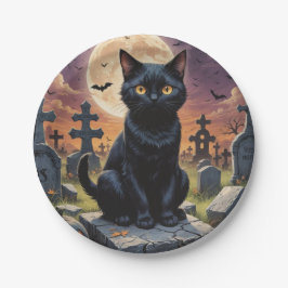 Whiskers of the Witching Hour - Black Cat Pappteller