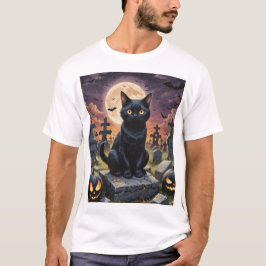 Whiskers of the Witching Hour - Black Cat T-Shirt