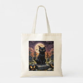 Whiskers of the Witching Hour - Black Cat Tragetasche (Rückseite)