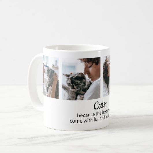 Whiskers, Purrs und Liebe Furry Friend Kaffeetasse (Vorderseite Links)