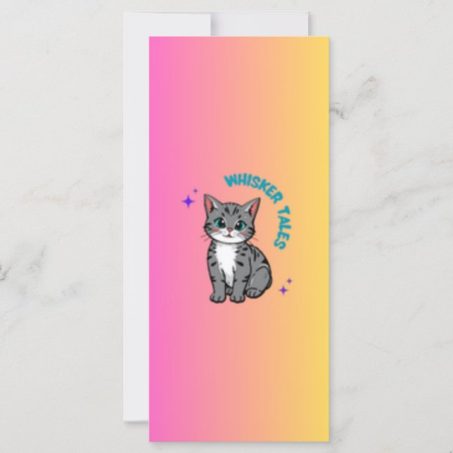 Whiskers & Tales | Whimsical Cat Storybook Bookmar (Vorderseite)