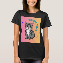 Whiskers & Tales | Whimsical Cat Storybook T - Shi T-Shirt