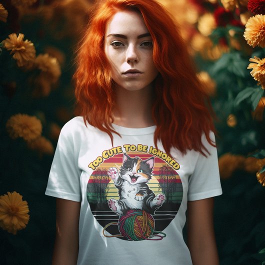 Whiskers und Garne zu niedlich, um ignoriert zu we T-Shirt